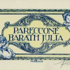 Ex libris - Parecconé Baráth Julia