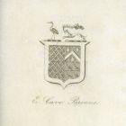 Ex libris - E. Cave Browne címeres