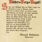 Ex libris - Eduard Dillmann