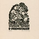 Alkalmi grafika - Újévi üdvözlet: 1958 Ein gut Neujahr wünscht Tierarzt O( ttmar) Premstaller