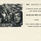 Alkalmi grafika - Meghívó: 1939. március 15. A debreceni piarista iskola műsora