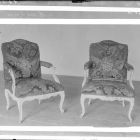 Üvegnegatív - karosszék, gobelin szövettel áthúzott, 18.század, Eszterházy kastély, Fertőd